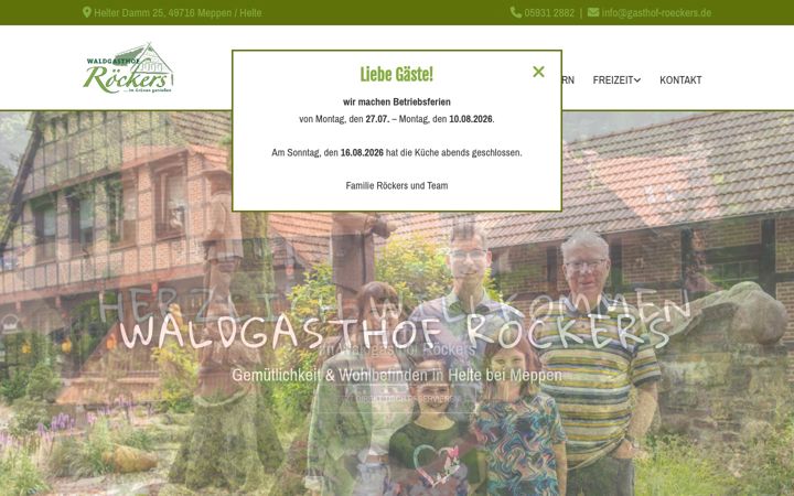 Screenshot of gasthof-roeckers.de