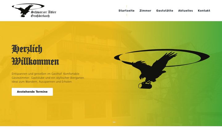 Screenshot of gasthof-schwarzeradler.de