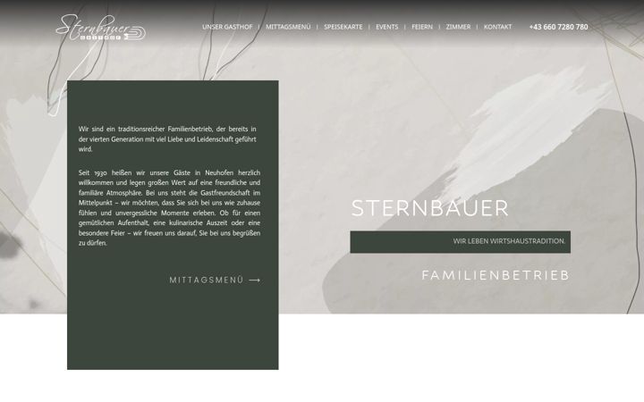 Screenshot of gasthof-sternbauer.at