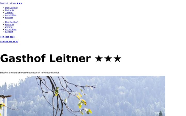 Screenshot of gasthofleitner.at