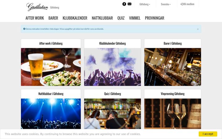 Screenshot of gastlistan.com
