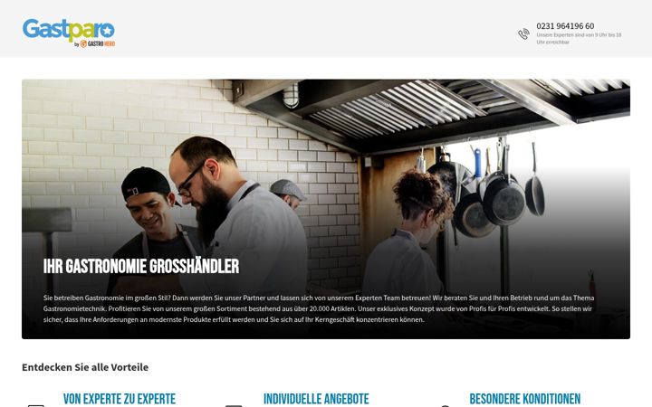 Screenshot of gastparo.de