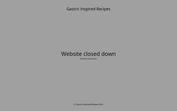 Screenshot of gastricinspiredrecipes.com