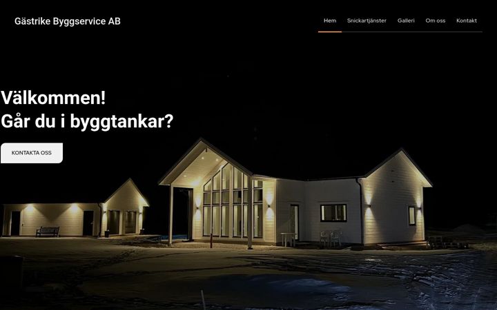 Zrzut ekranu gastrikebyggservice.se