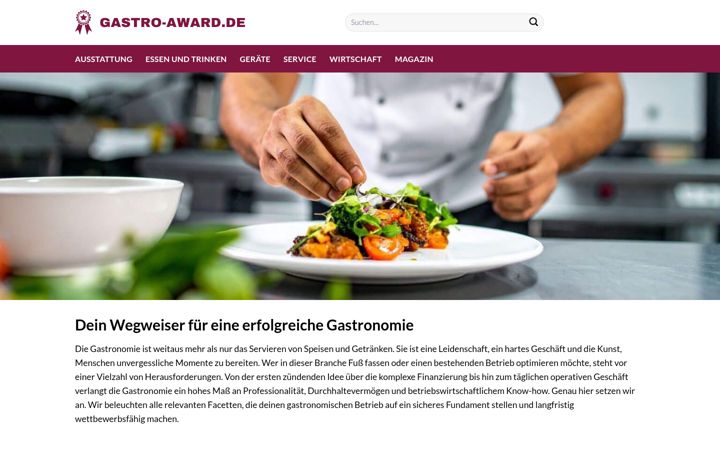 Screenshot of gastro-award.de