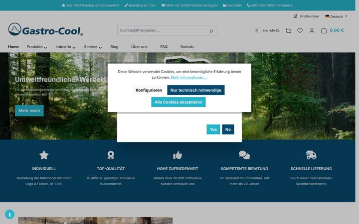 Screenshot of gastro-cool.de
