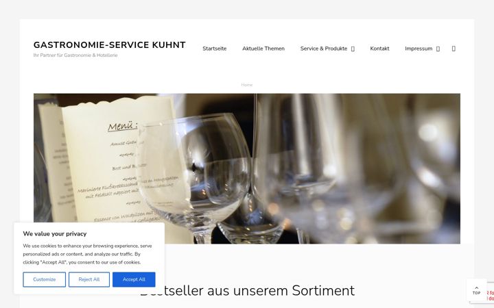 Screenshot of gastro-kuhnt.de