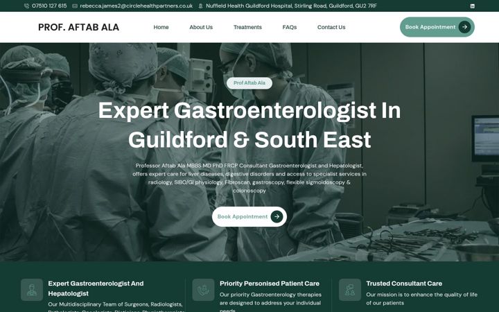 Screenshot of gastro-liver-specialist.co.uk