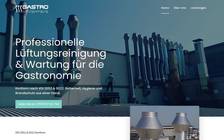 Screenshot of gastro-lueftungsreinigung.de