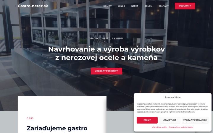 Screenshot of gastro-nerez.sk