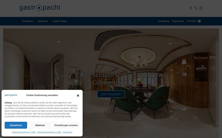 Screenshot of gastro-pacht.de