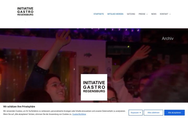 Screenshot of gastro-regensburg.de