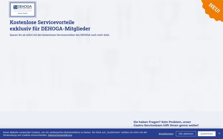 Screenshot of gastro-vorteile.de