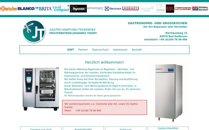Screenshot of gastro-wartung-tegernsee.de