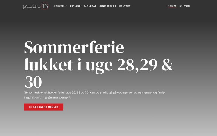 Screenshot von gastro13.dk