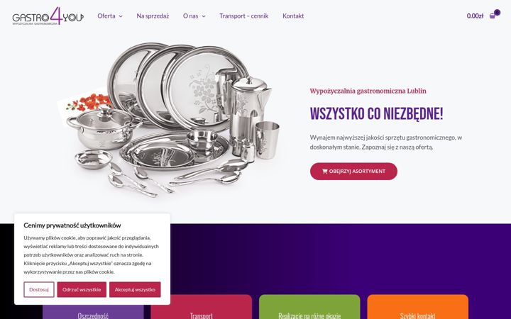 Screenshot of gastro4you.pl