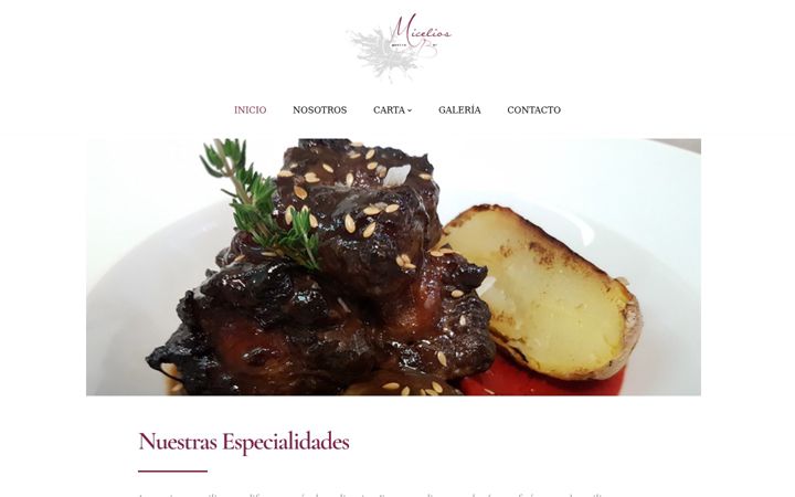 Screenshot of gastrobarmicelios.com