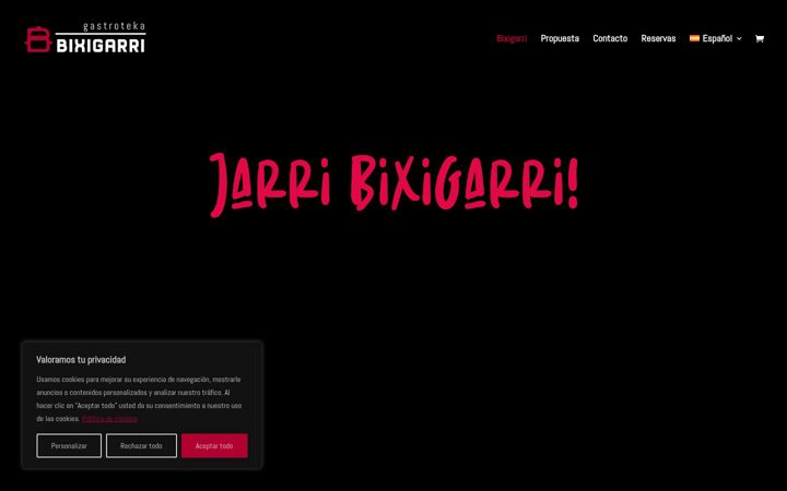 Screenshot of gastrobixigarri.com