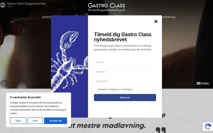 Screenshot of gastroclass.dk