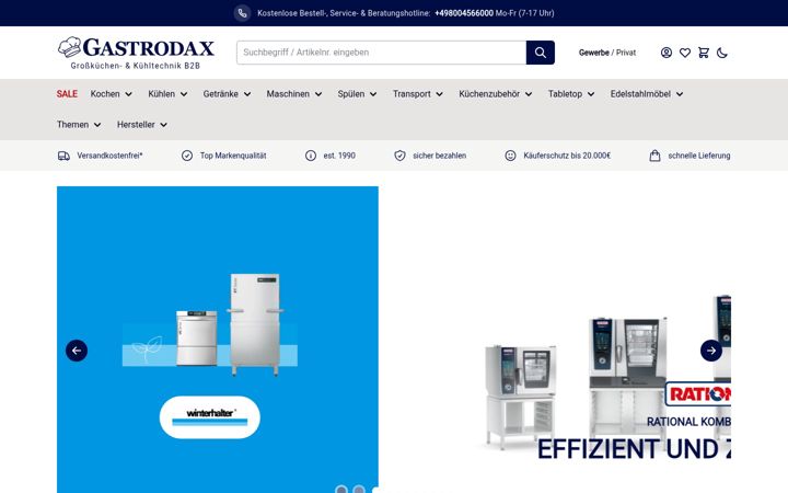 Screenshot of gastrodax.de