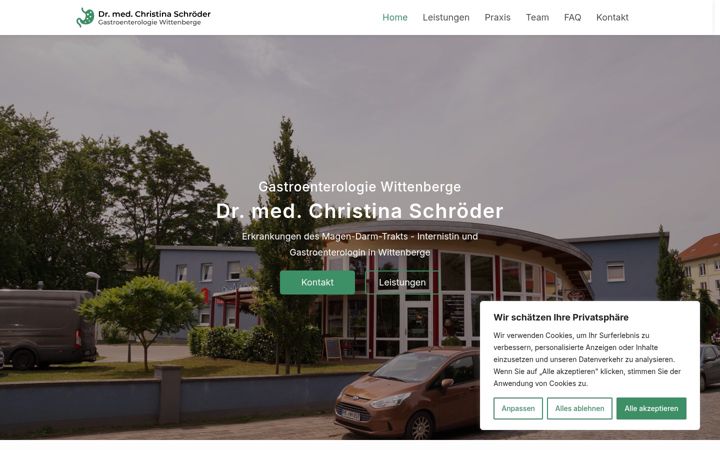 Screenshot of gastroenterologie-wittenberge.de
