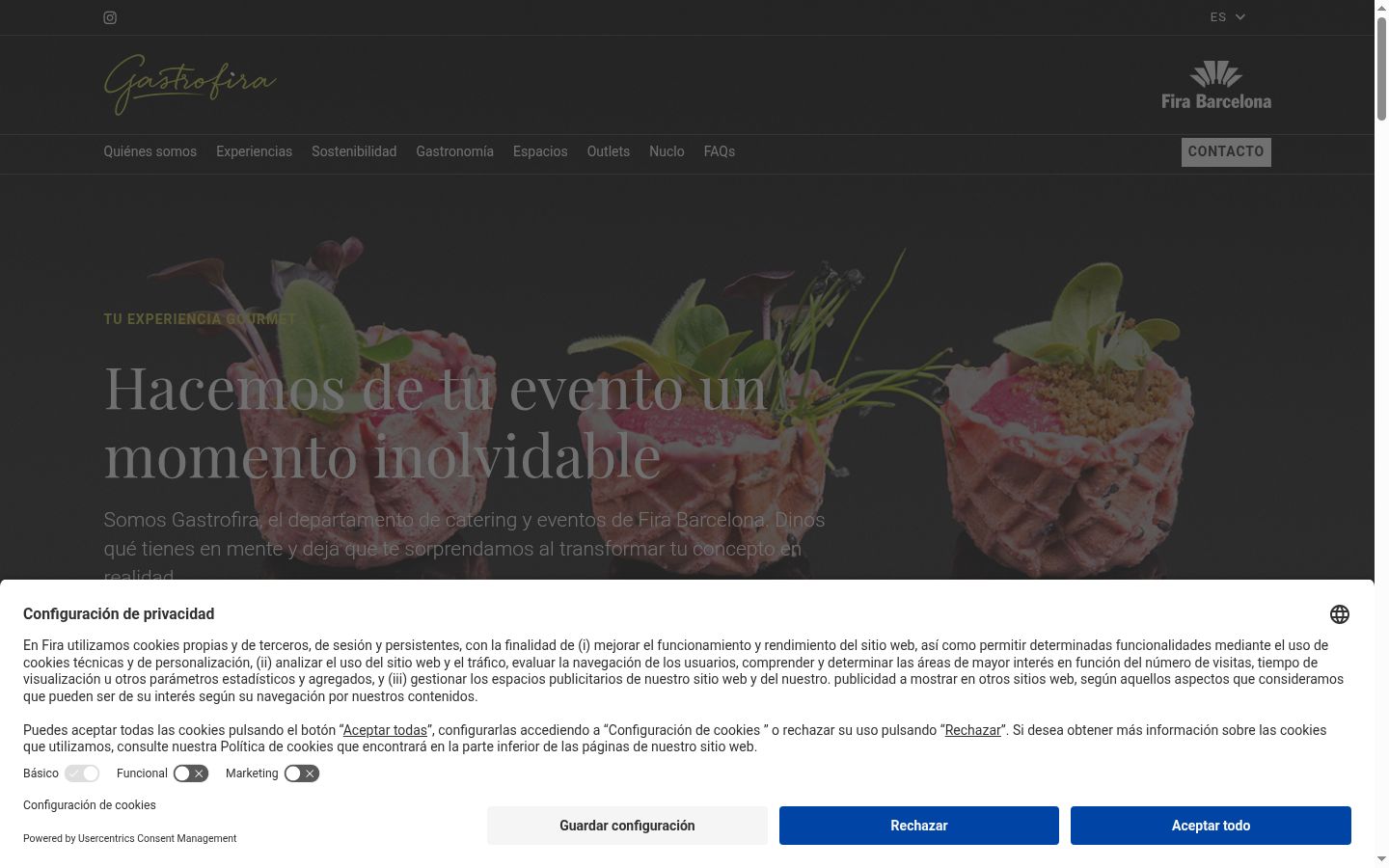 Screenshot of the consent banner shown before any interaction