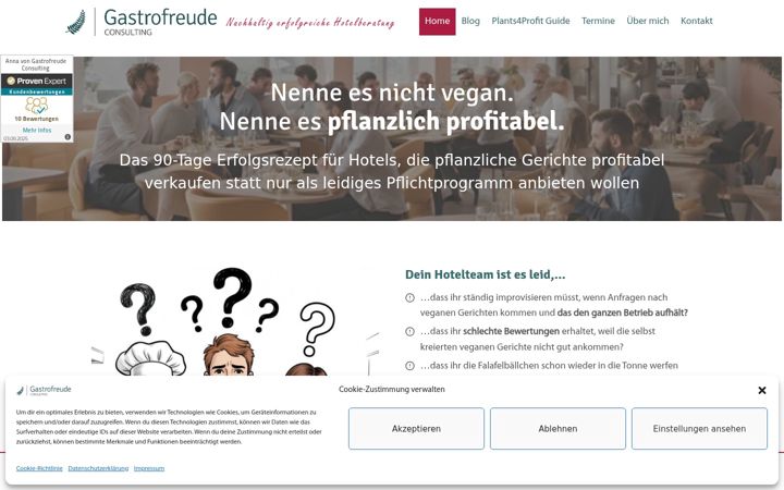 Screenshot of gastrofreude.de