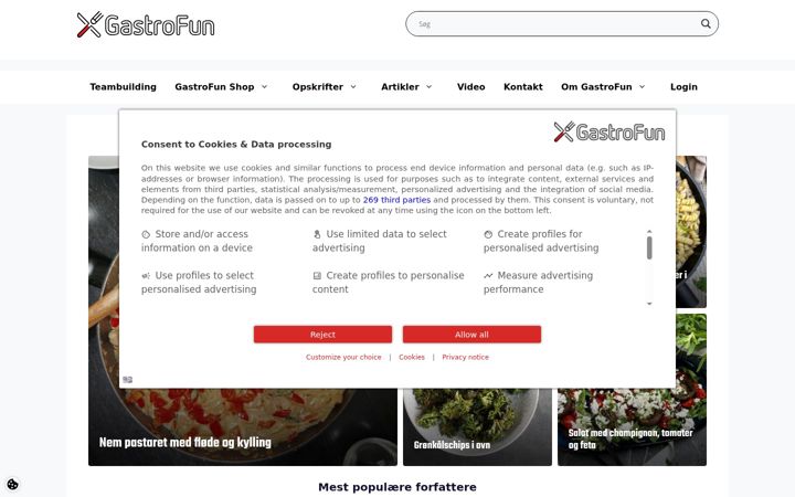 Screenshot of gastrofun.dk