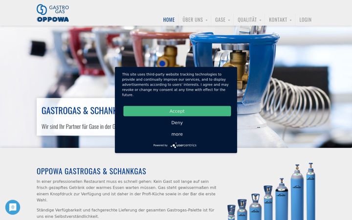Screenshot of gastrogas-oppowa.de