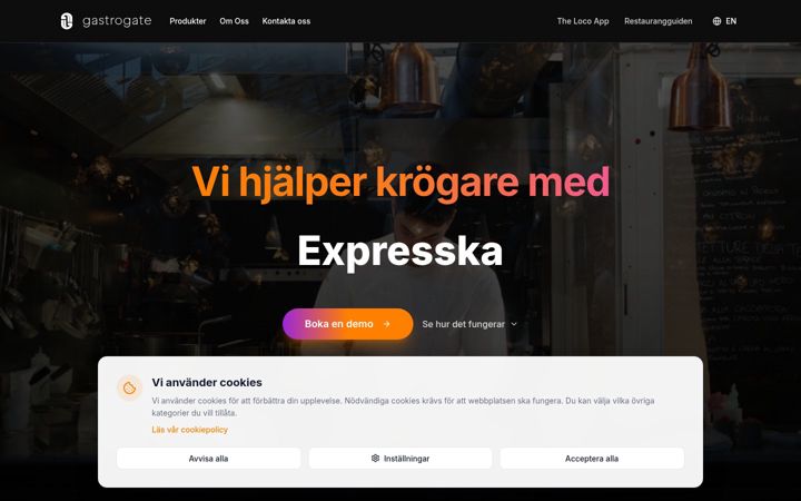 Screenshot of gastrogate.io