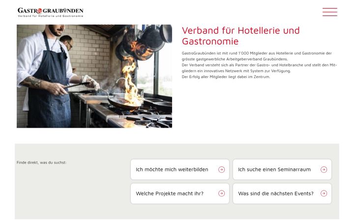 Screenshot of gastrograubuenden.ch