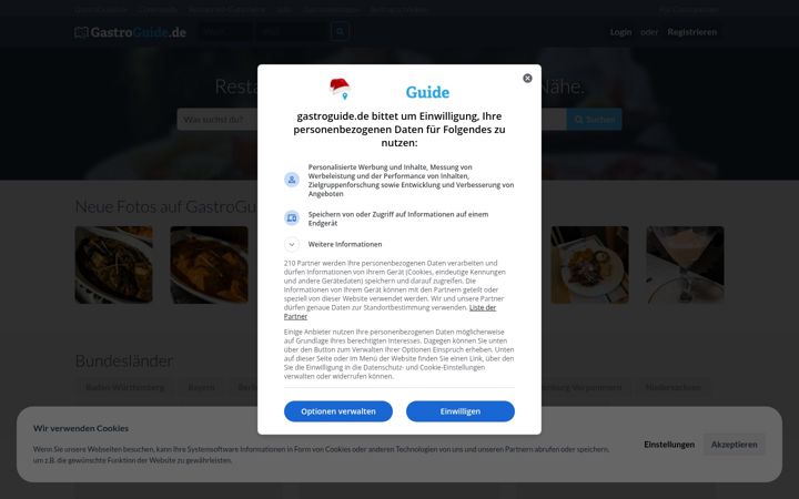 Screenshot of gastroguide.de