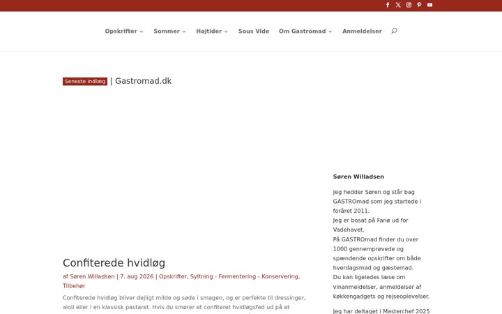 Screenshot of gastromad.dk