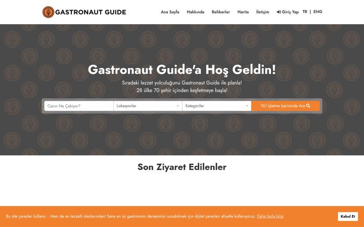 Screenshot of gastronautguide.com