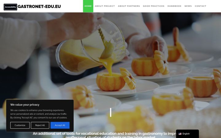 Screenshot of gastronet-edu.eu