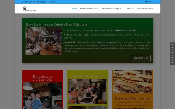 Screenshot von gastronomadi.hr
