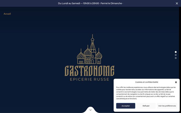 Screenshot of gastronome.paris