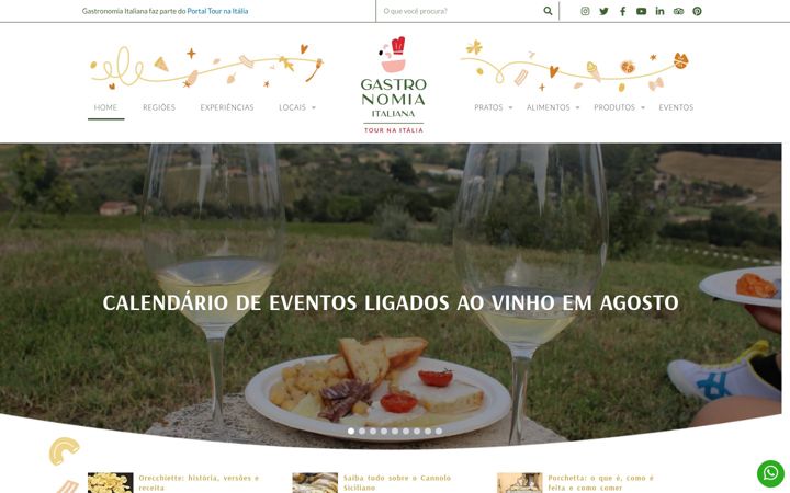 Screenshot of gastronomiaitaliana.com.br