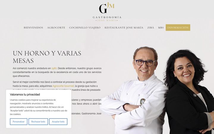 Screenshot of gastronomiajosemaria.com