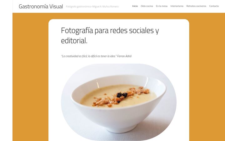 Screenshot of gastronomiavisual.com