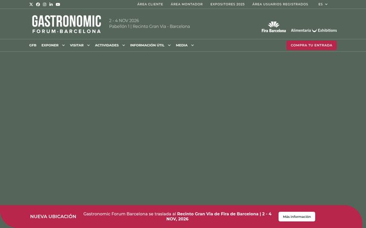 Screenshot of gastronomicforumbarcelona.com