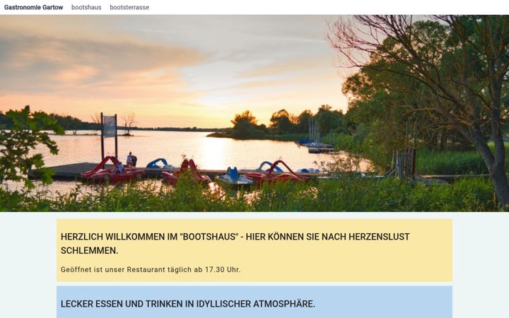 Screenshot of gastronomie-gartow.de