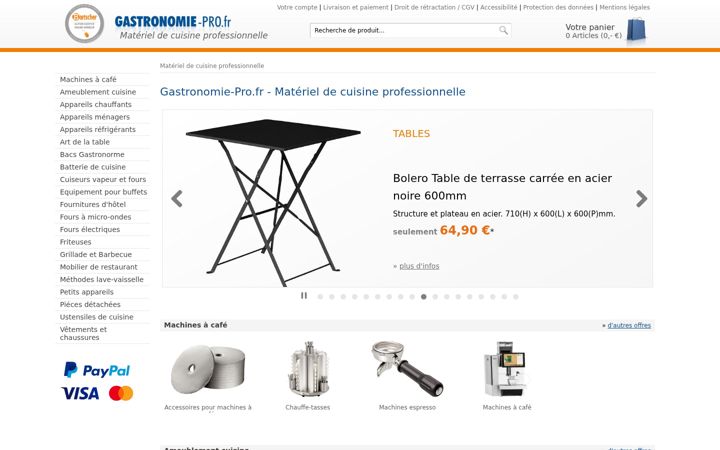 Screenshot of gastronomie-pro.fr
