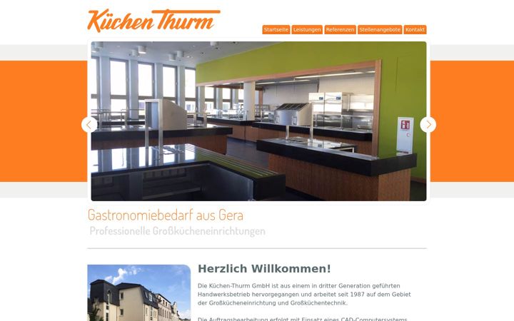 Screenshot of gastronomiebedarf-thurm.de