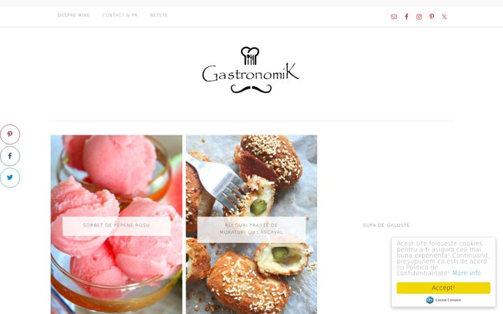 Screenshot of gastronomik.ro