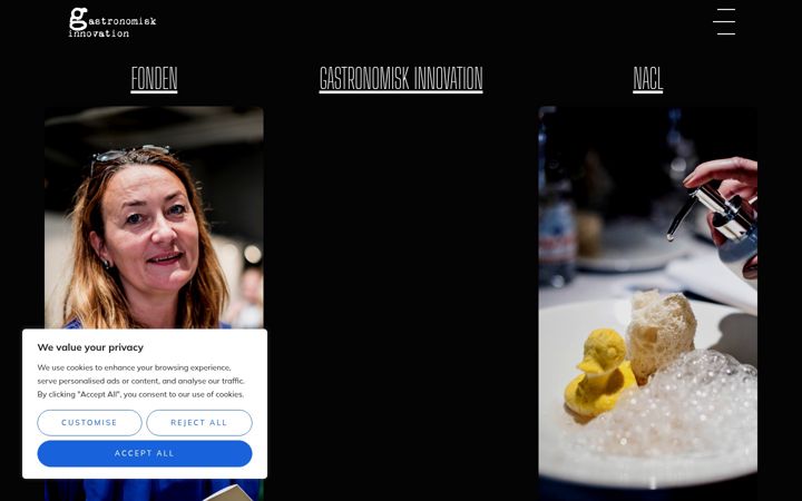 Screenshot of gastronomiskinnovation.dk