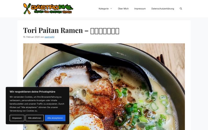 Screenshot of gastrophil.de