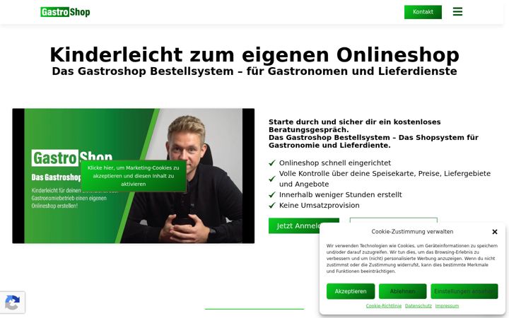 Screenshot of gastroshop-bestellsystem.de