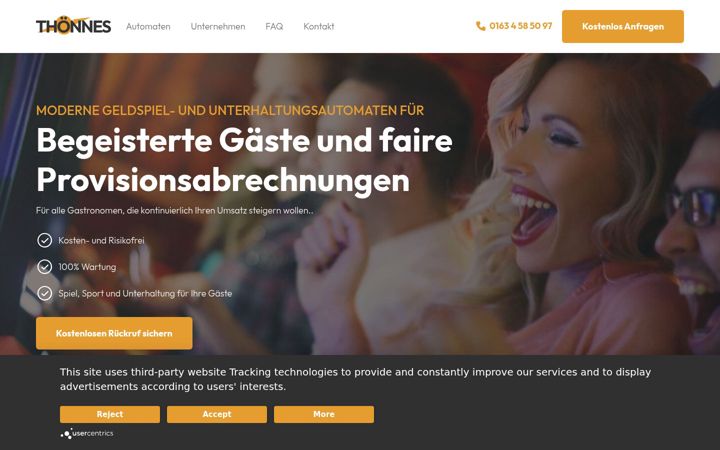 Screenshot of gastrospielautomaten.de