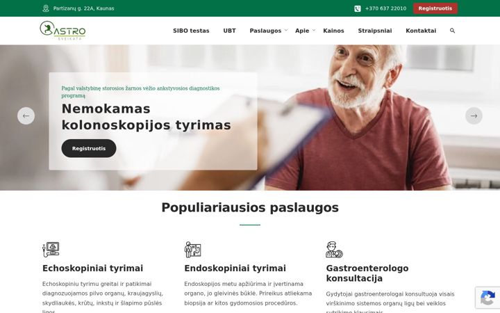 Screenshot of gastrosveikata.lt
